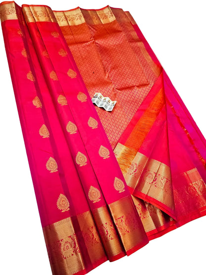Partywear pure silk Kanjivaram Saree silk mark certified