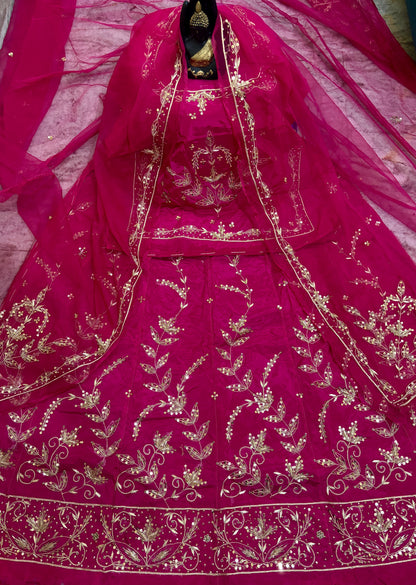 Luxury Natural Crepe Rajputi Poshak Set | Heavy Hand Work & Pure Odhna | Traditional Ethnic Wear