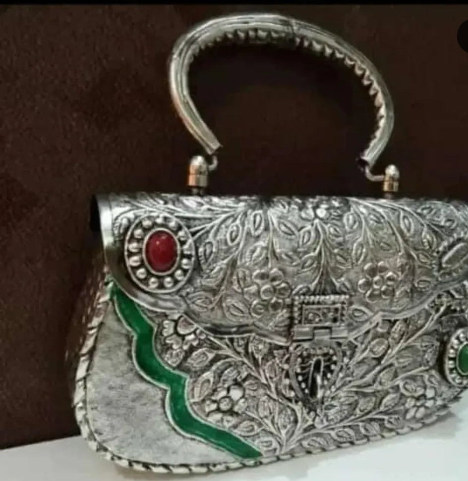 Exclusive handcrafted carved Garman silver Elegant clutch bags