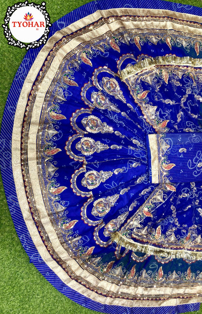 Royal Bandhej Rajwari look poshak