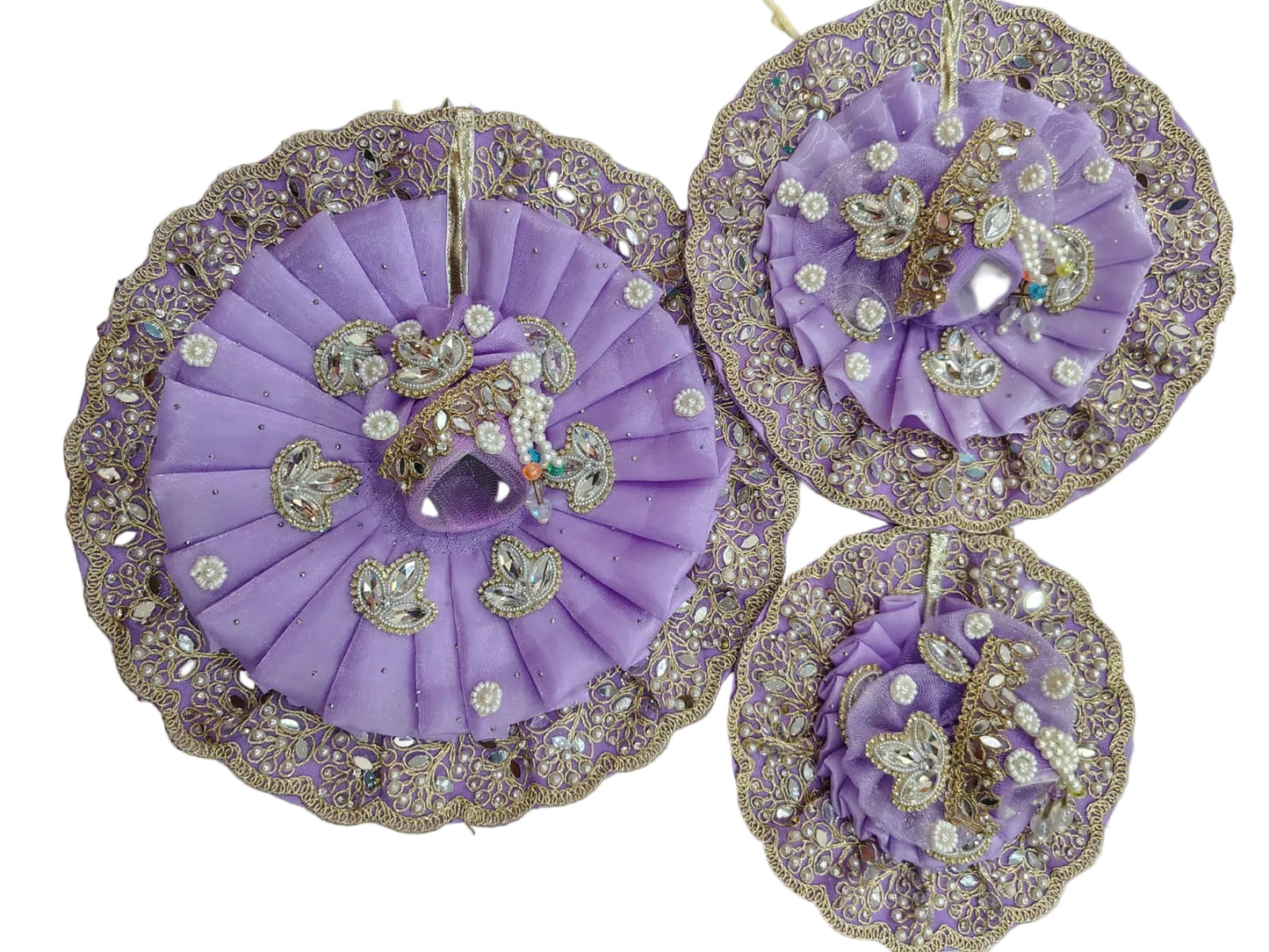 Designer Ladoo Gopal Poshak Set | Luxury Krishna Dress with Mukut