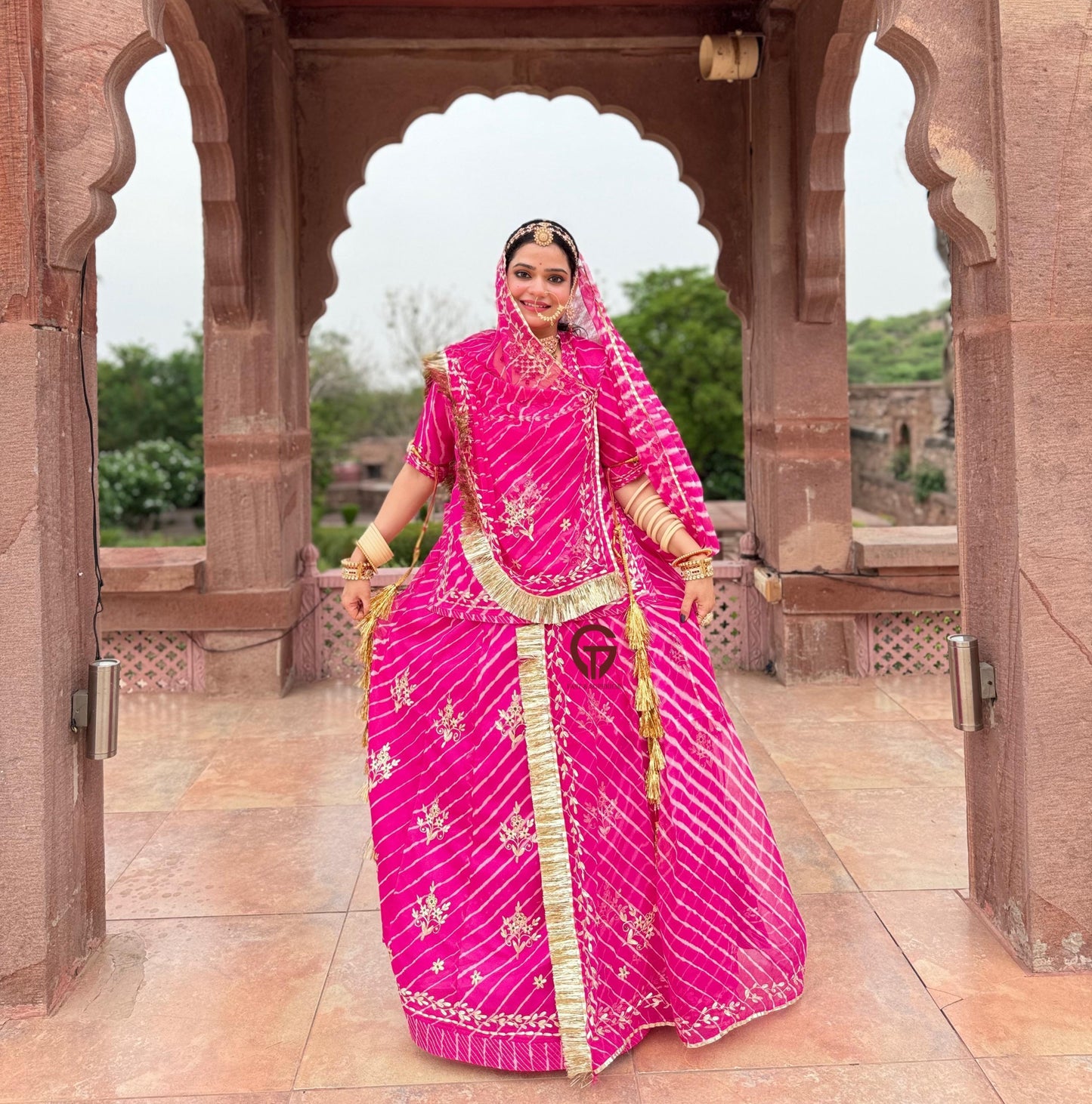 ELEGANT LAHRIYA POSHAK  RANI CLOUR