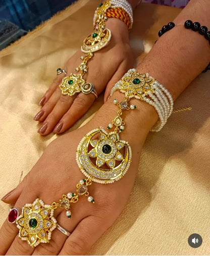 Royal Hathphool with Polish Guarantee – Elegant Bridal Hand Harness for Wedding & Festive Wear