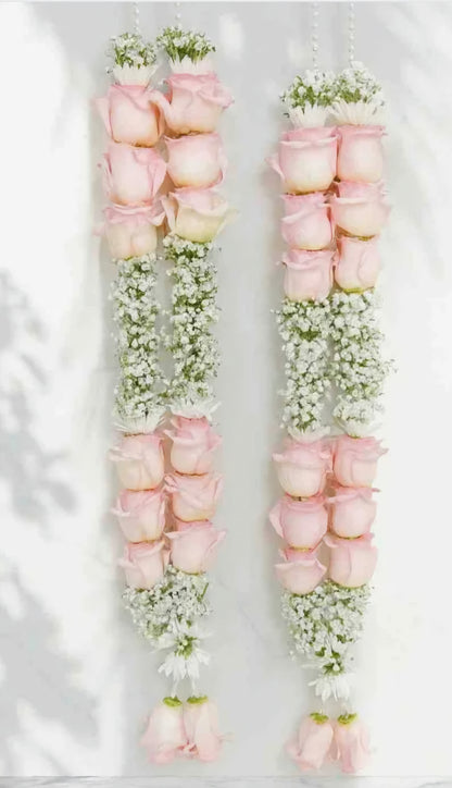Elegant fresh flowers Garland pair   size 5.5.5ft