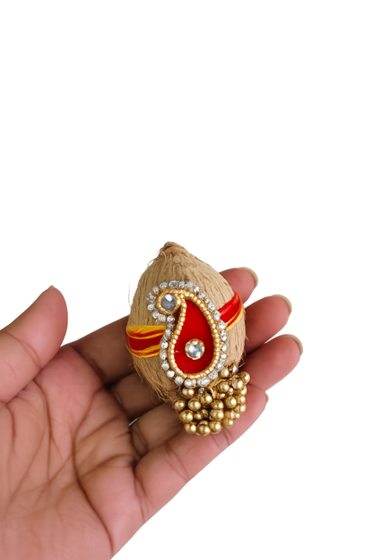 Premium Raksha Bandhan Rakhi Gift Box | Bhaiya Bhabhi Rakhi Combo with Khajoor Pak, Designer Nariyal & Roli Chawal Platter