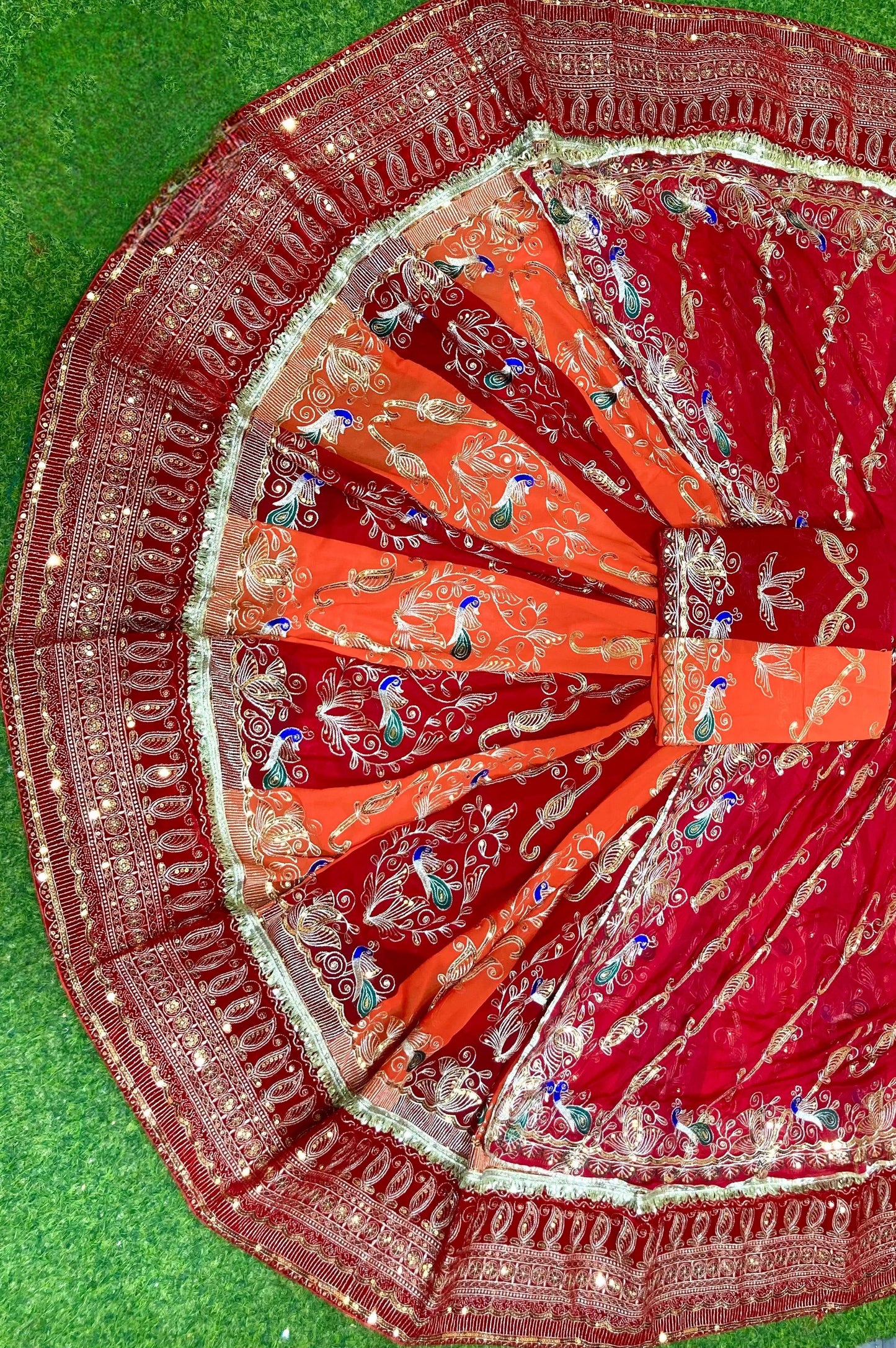 Royal Designer Rajputi Poshak with 4.5 MTR Full Gher Lehenga