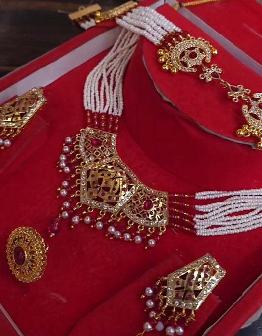 Micro polish Granted jadau combo jewelry set  code:ak