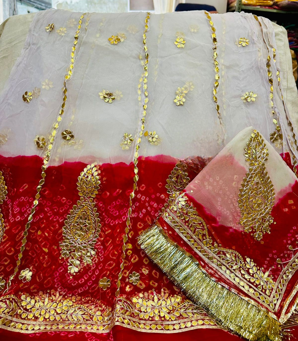 Elegant Gota Patti Work Thakurji Pure Poshak