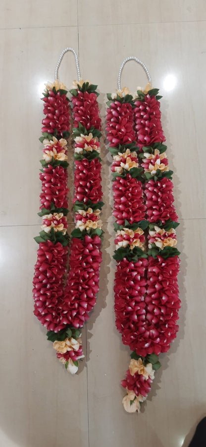 Fresh Flower Garland – 5.5 ft Handcrafted Floral Mala
