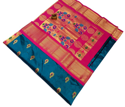 Exquisite Paithani Handwoven Pure Silk Saree – Certified Authentic Silk