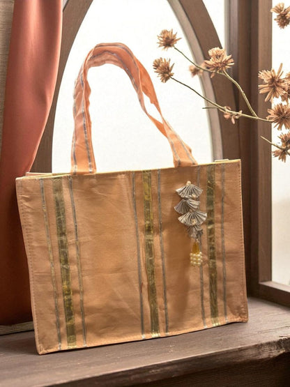 Beautiful Handcrafted Gota Moti Work Gift Bags – Pack of 10