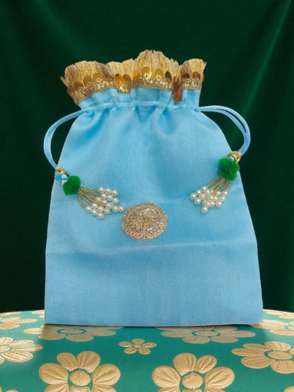Beautiful handmade elegant potli bags perfect for gifting sagun pack of 10