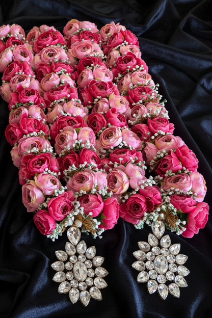 Exclusive Handcrafted Wedding Varmala Set (Pair) with Pearl & Crystal Detailing | Premium Jai Mala