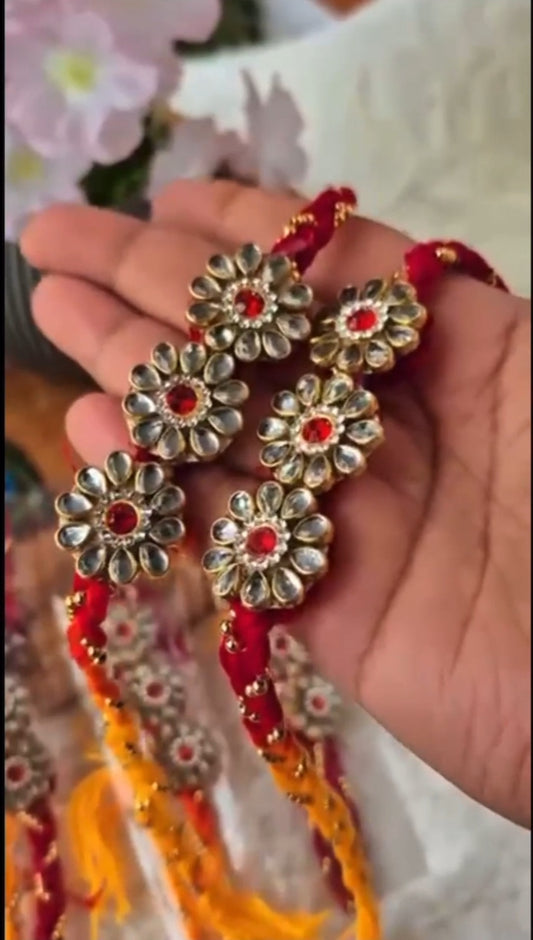 Beautiful diamond stone moli kalawa rakhi  pack of 1