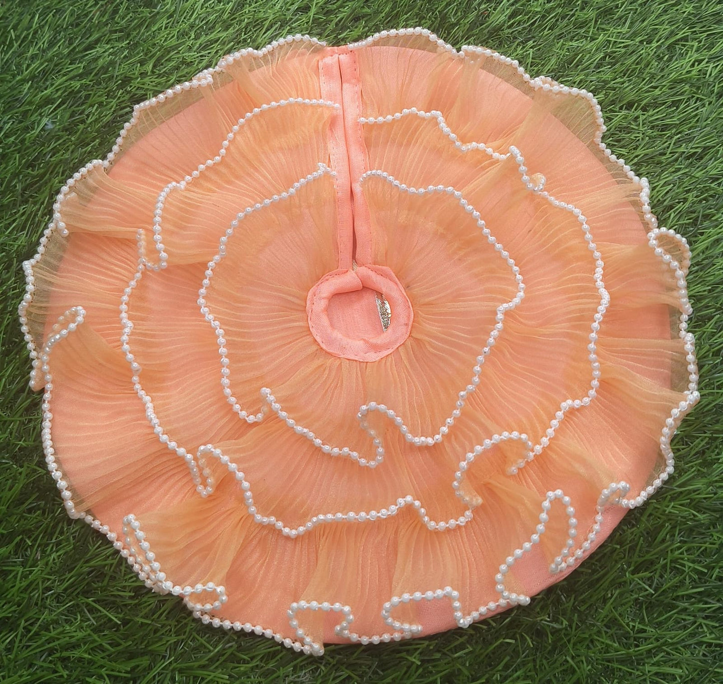 Summer Special Royal Pearl Work Kanha Ji Poshak | Elegant Frill Style Laddu Gopal Dress