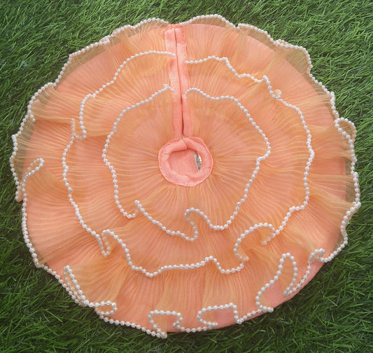 Summer Special Royal Pearl Work Kanha Ji Poshak | Elegant Frill Style Laddu Gopal Dress