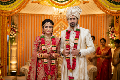 Fresh Rose Handmade Elegant Varmala Pair | Wedding Jaimala for Bride & Groom