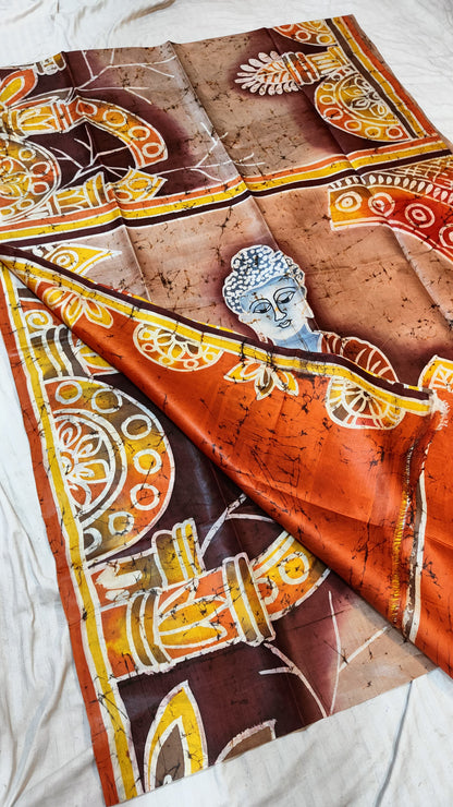 Bishnupuri Batik Pure Silk Saree | Handcrafted Premium Silk Saree