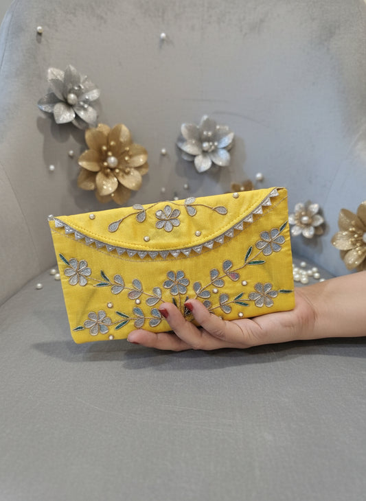 Gota Pearl Cheed Designer Money Envelope | Elegant Gift Bag/Clutch (Pack of 2) mix color