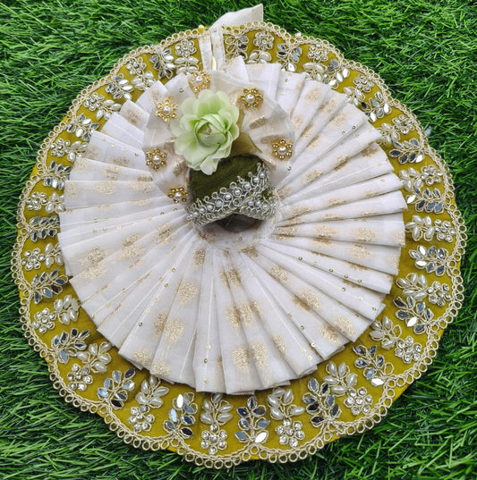 Laddu Gopal Shringar Poshak Set (Pack of 2) with Mukut – Traditional Dress for Ladoo Gopal Ji