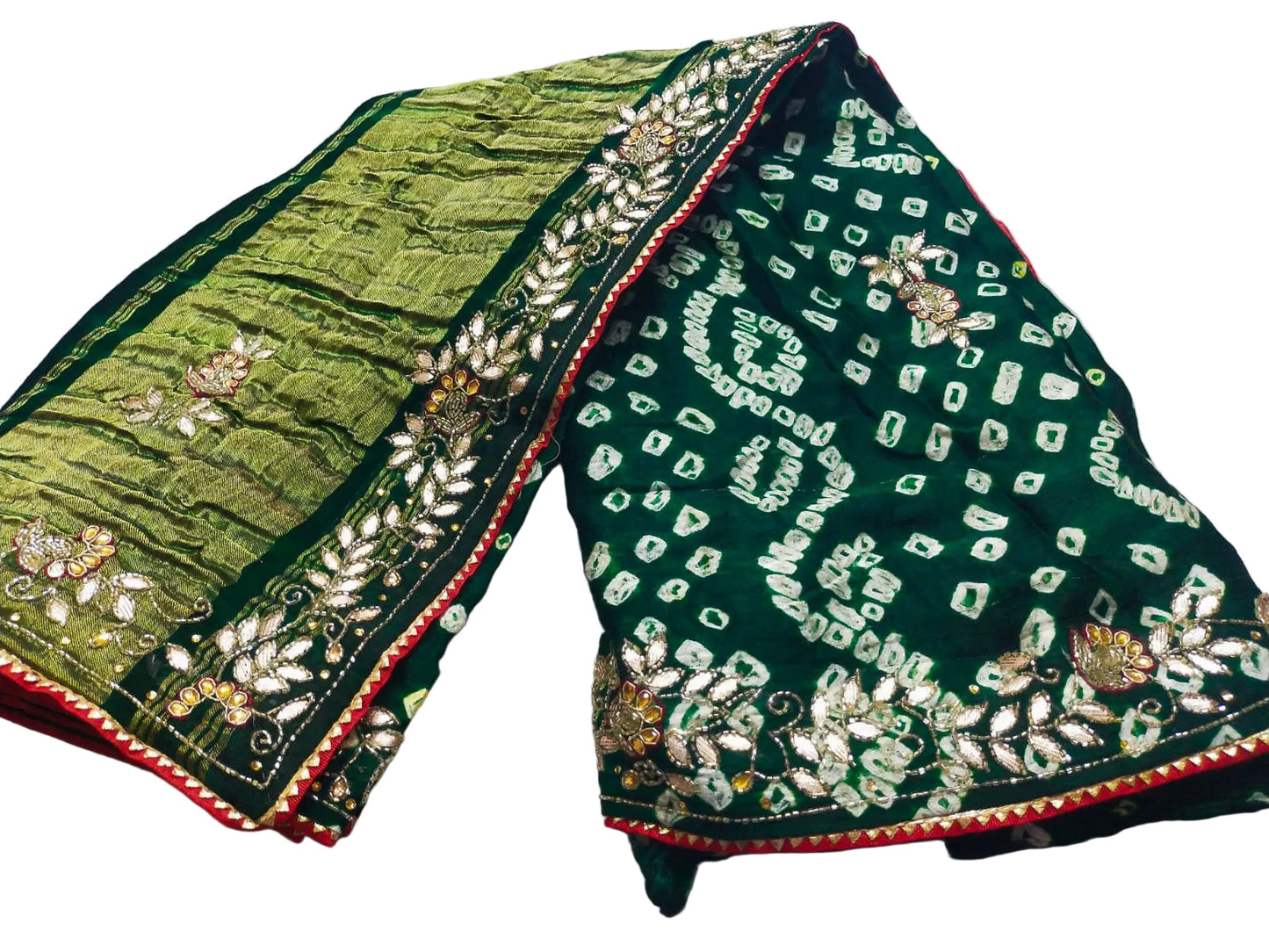 Pure Modal Gajji Silk Jaipuri Bandhej Saree – Boutique Handwork Designer Saree
