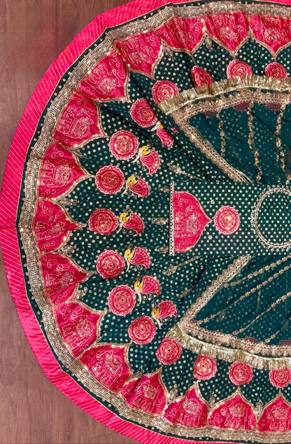 FANCY SOFT Banarsi FABRIC with  Pure Odhani in New Colours Botique SATIN PATCH work beautiful Rajputi poshak