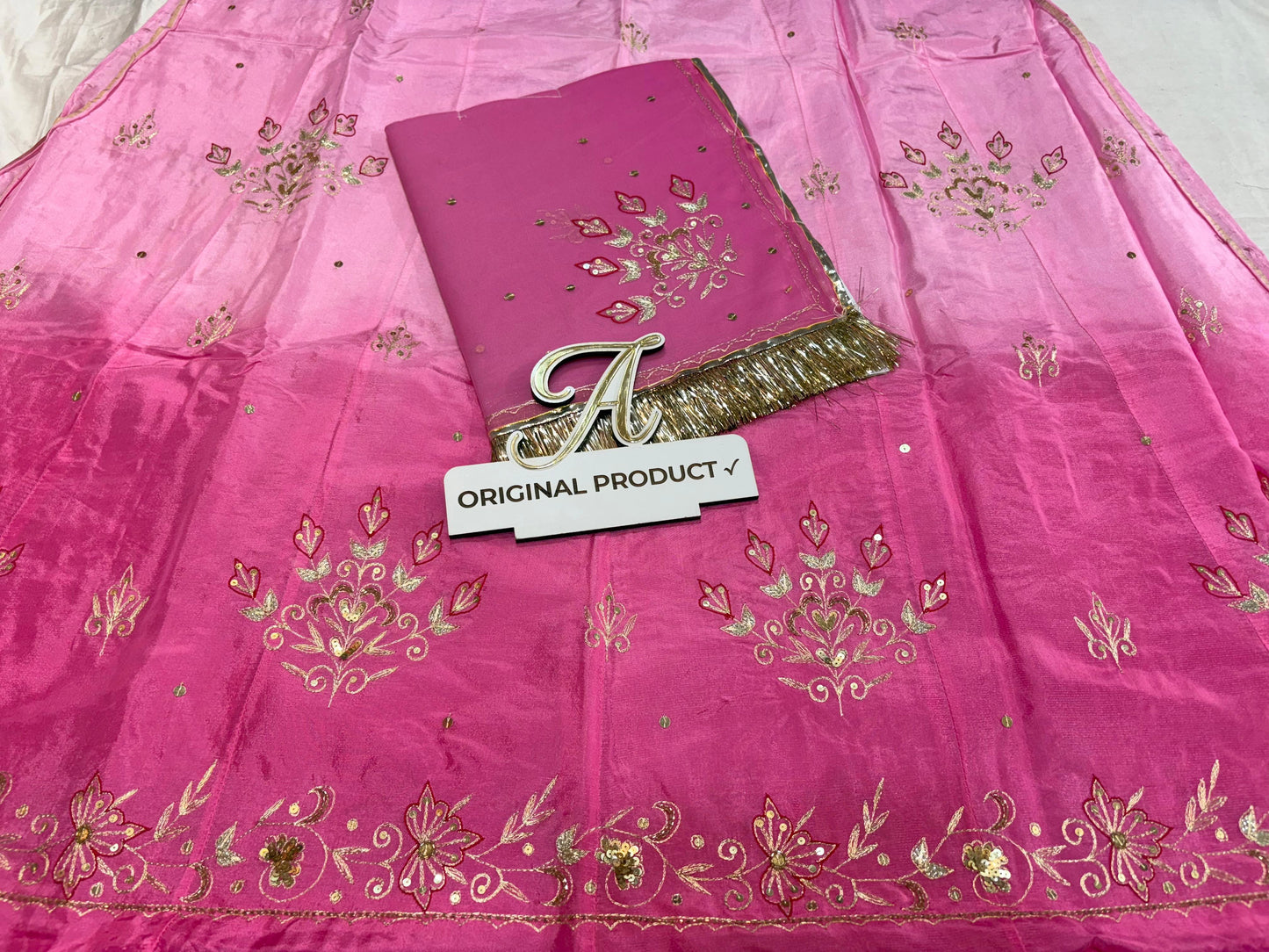 Designer Upada Crepe Boutique Thakurji Poshak with Aari Taari Work & Pure Odhani