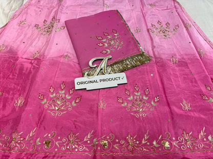 Designer Upada Crepe Boutique Thakurji Poshak with Aari Taari Work & Pure Odhani