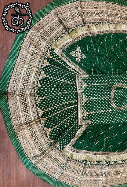 Beautiful 30 kali soft Banarasi fabric Rajasthani Poshak