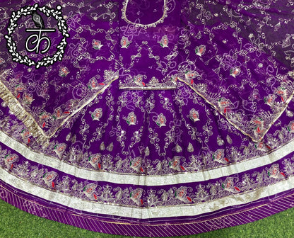 Designer Boutique Chunnari Heavy Poshak – Copper Sequence, Zari Work & Heavy Odhani