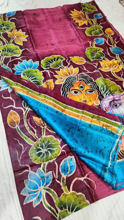 Bishnupuri Batik Pure Silk Saree | Handcrafted Premium Silk Saree