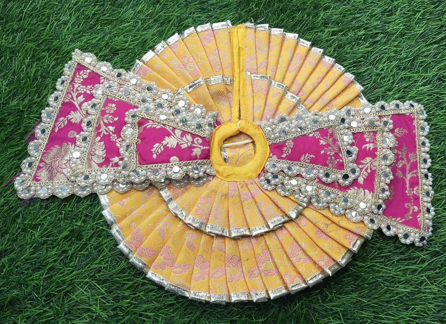 Designer Double Frill Double Dupatta elegant Laddu Gopalji poshak  pack of 2