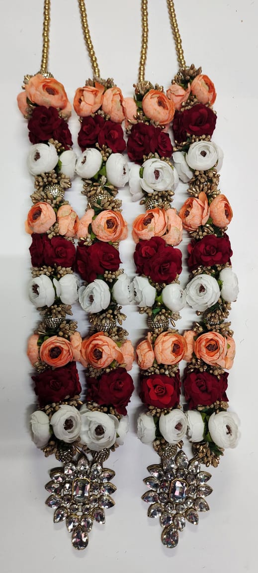 Floral Handcrafted Varmala Set (24-Inch)