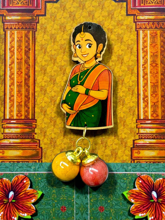 Baby shower Godbharai MDF Haldi kumkum set pack of 20