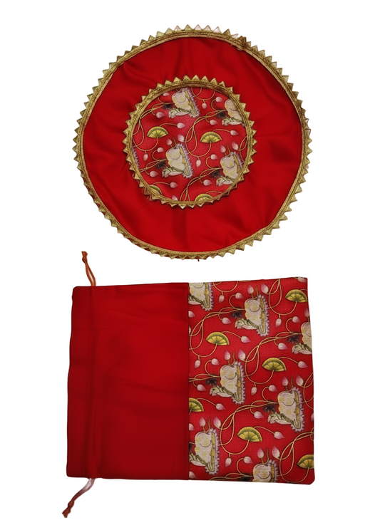 Pichwai design beautiful paper mangori set pack of 10 Size - Potli 9/8 inch
Papad bag 11 inch diameter with chain