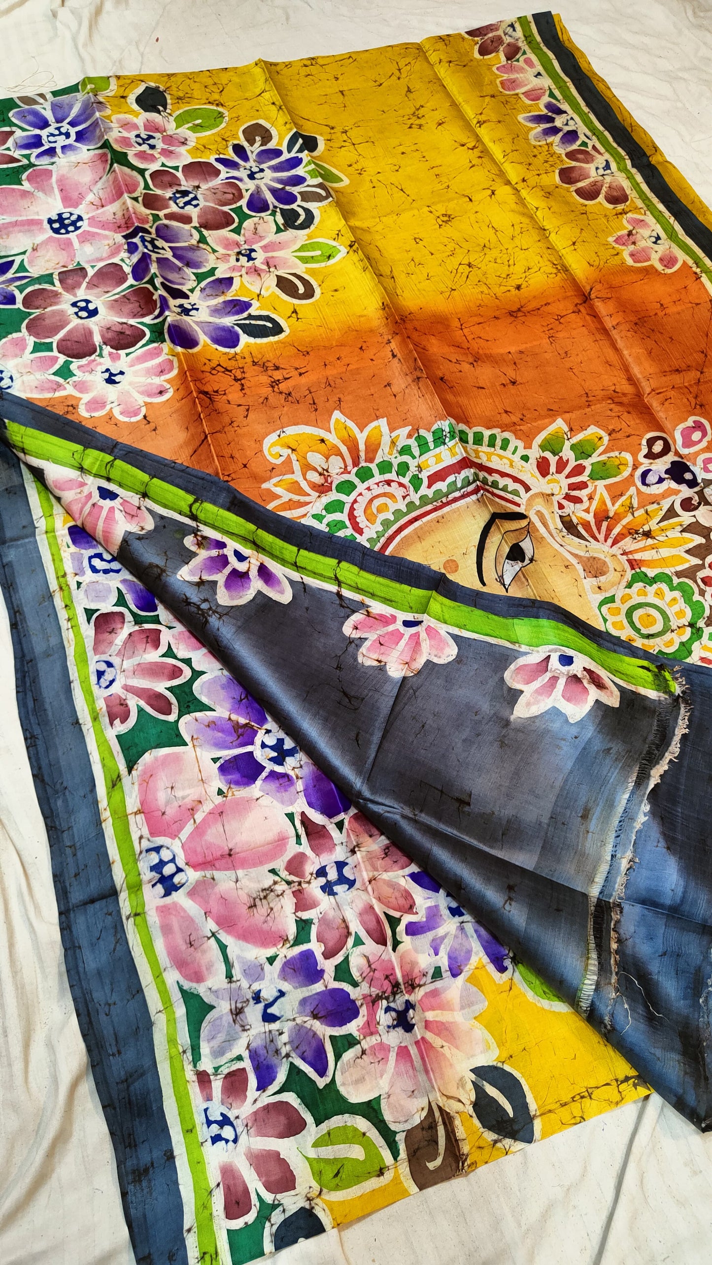 Bishnupuri Batik Pure Silk Saree | Handcrafted Premium Silk Saree