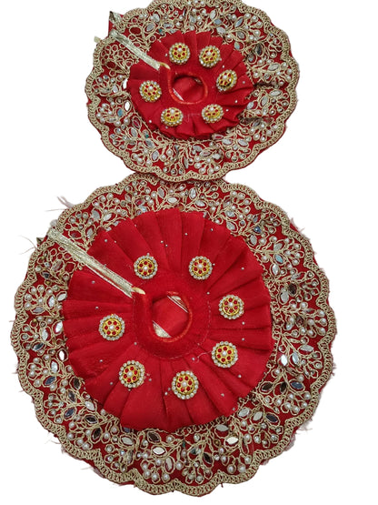 Premium Embroidered Ladoo Gopal Ji Poshak with Mukut