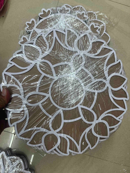 Rangoli Stencil Combo Pack – 12" Inch Reusable Wooden MDF Designs pack of 4