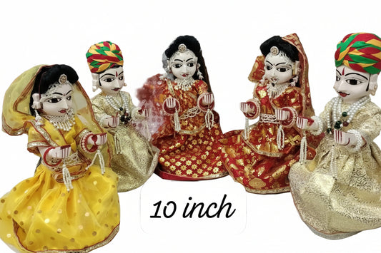 Gangaur Puja 5 Piece Set – 10 Inch Traditional Isar Gauri Murti Set for Teej & Gangaur Festival