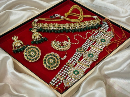 Traditional Elegant Jewelry Combo Set – Pearl & Kundan Ethnic Necklace Set for Wedding & Festive Wear