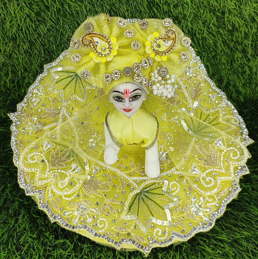Heavy designer Ladoo gopalji poshak size 6inch