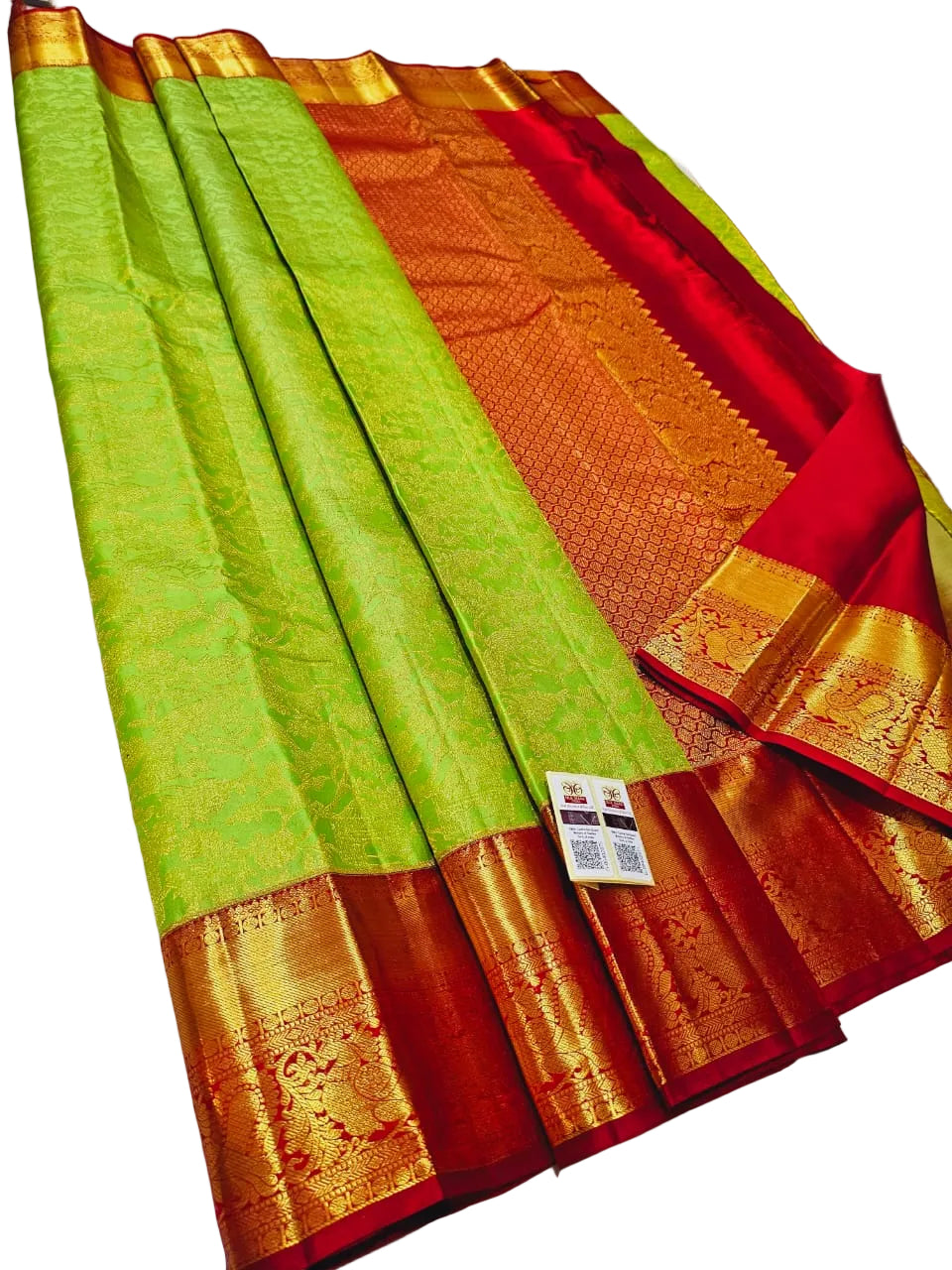 Handloom Kanchipuram Silk Bridal Saree – Silk Mark Certified, Grand Zari Pallu