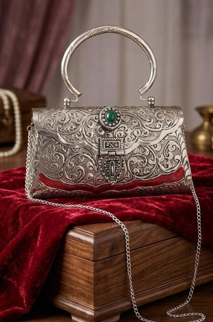 Royal Brass Rajwadi Metal Clutch Bag