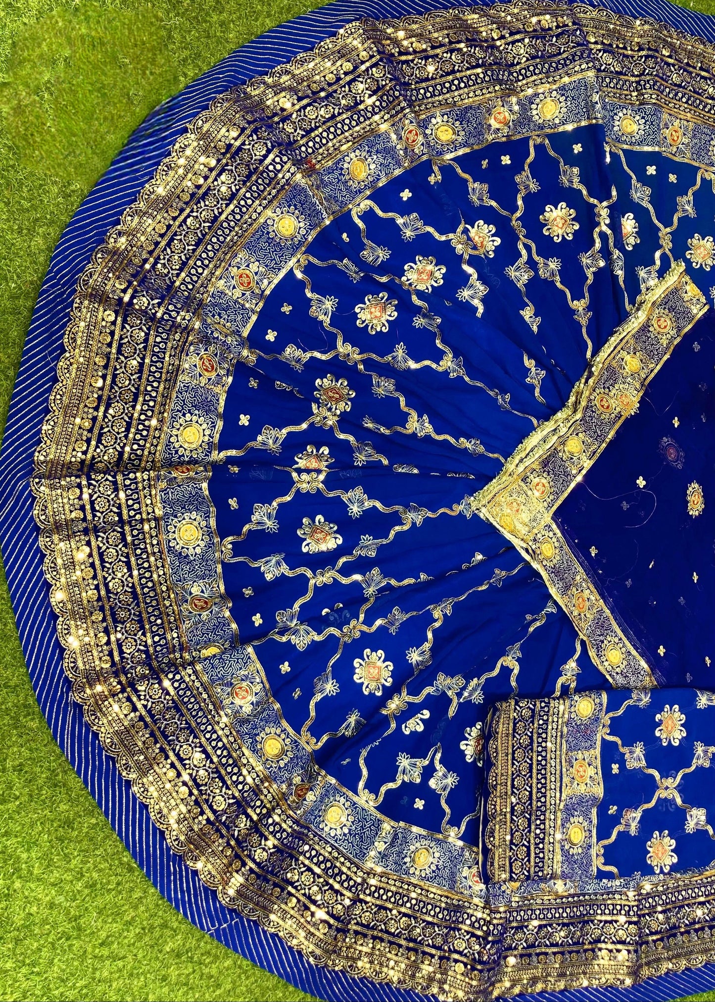Designer 4-Meter Gher Rajasthani Poshak | Blooming Georgette, Fancy Kali & Sequence Work