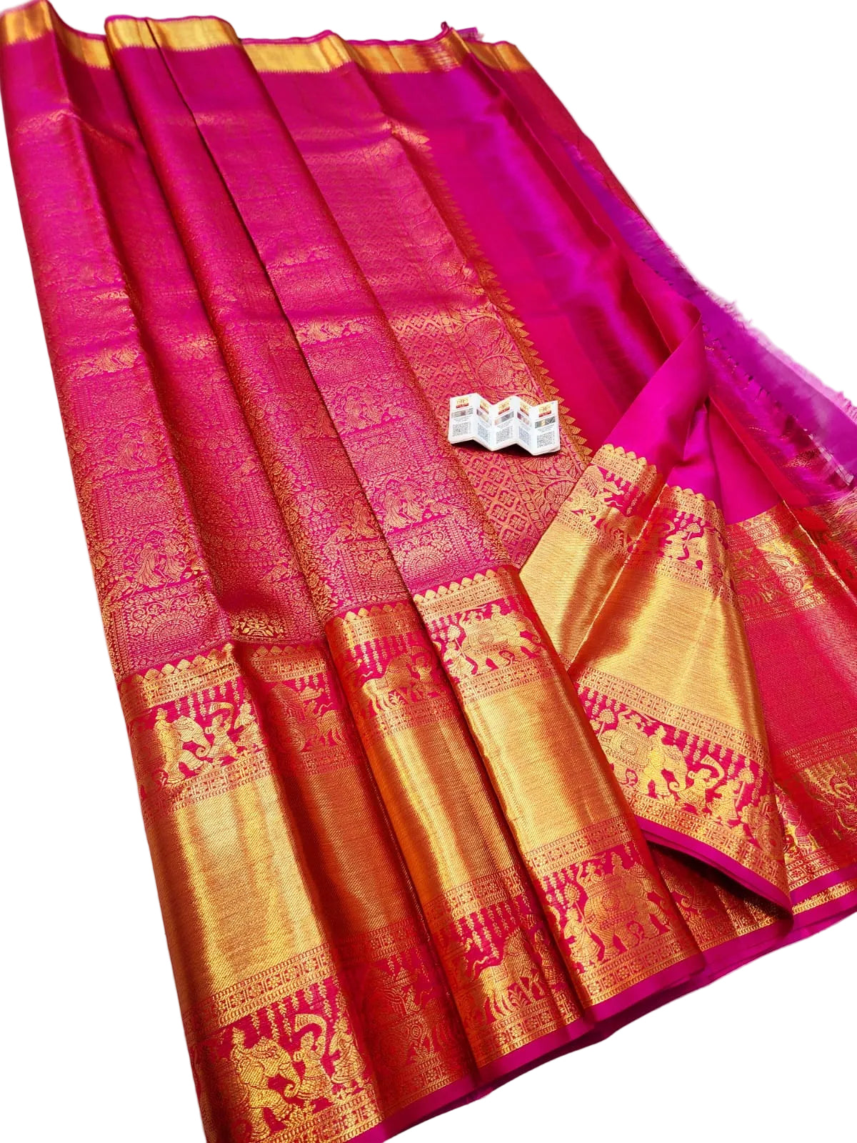 Pure Kanjivaram Silk Doli Design Saree | Handloom Bridal Pattu Saree Silk Mark Certified