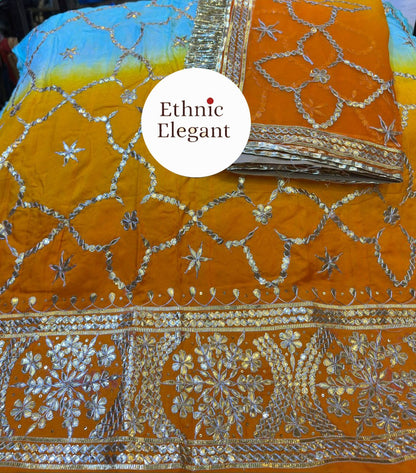 Royal Natural Crepe / Upada Silk Thakurji Pure Odhna Poshak with Heavy Gotapati Handwork