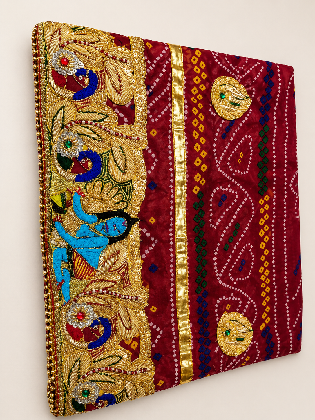 Kolkatta special Heavy Zardozi Work Rajasthani Marwadi chunri Odhna