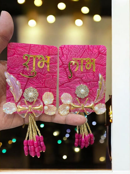 Unique collection for home decor subh labh pack of 2 pair