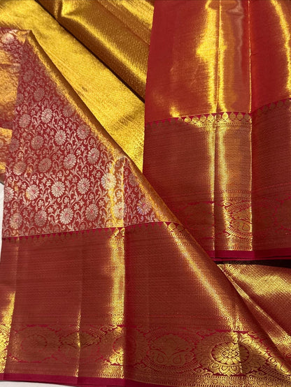 Tissue Pure Kanchipuram Silk Saree – Elegant Silk Mark Certified Saree
