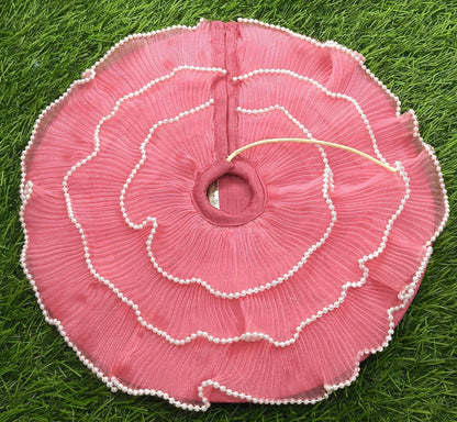 Summer Special Royal Pearl Work Kanha Ji Poshak | Elegant Frill Style Laddu Gopal Dress